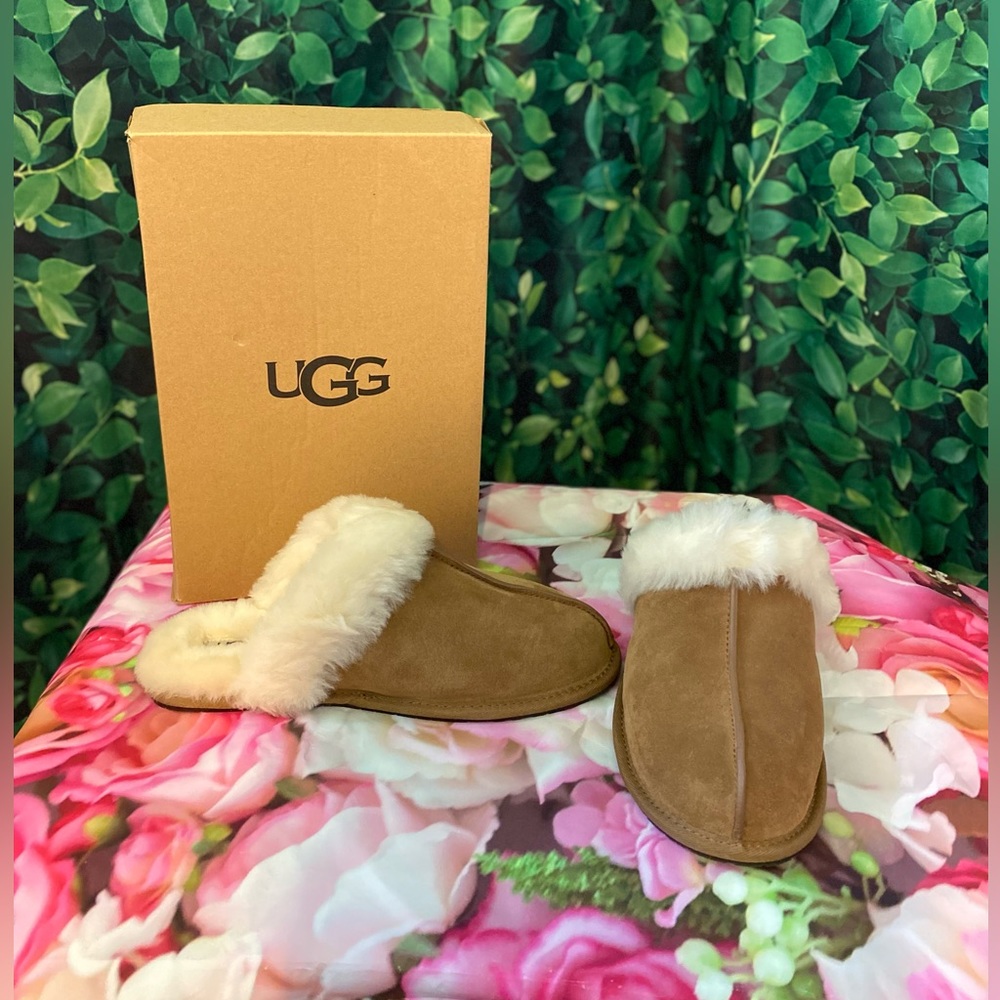 BNIB UGG Scuffette slippers tan sz 10 women’s suede authentic